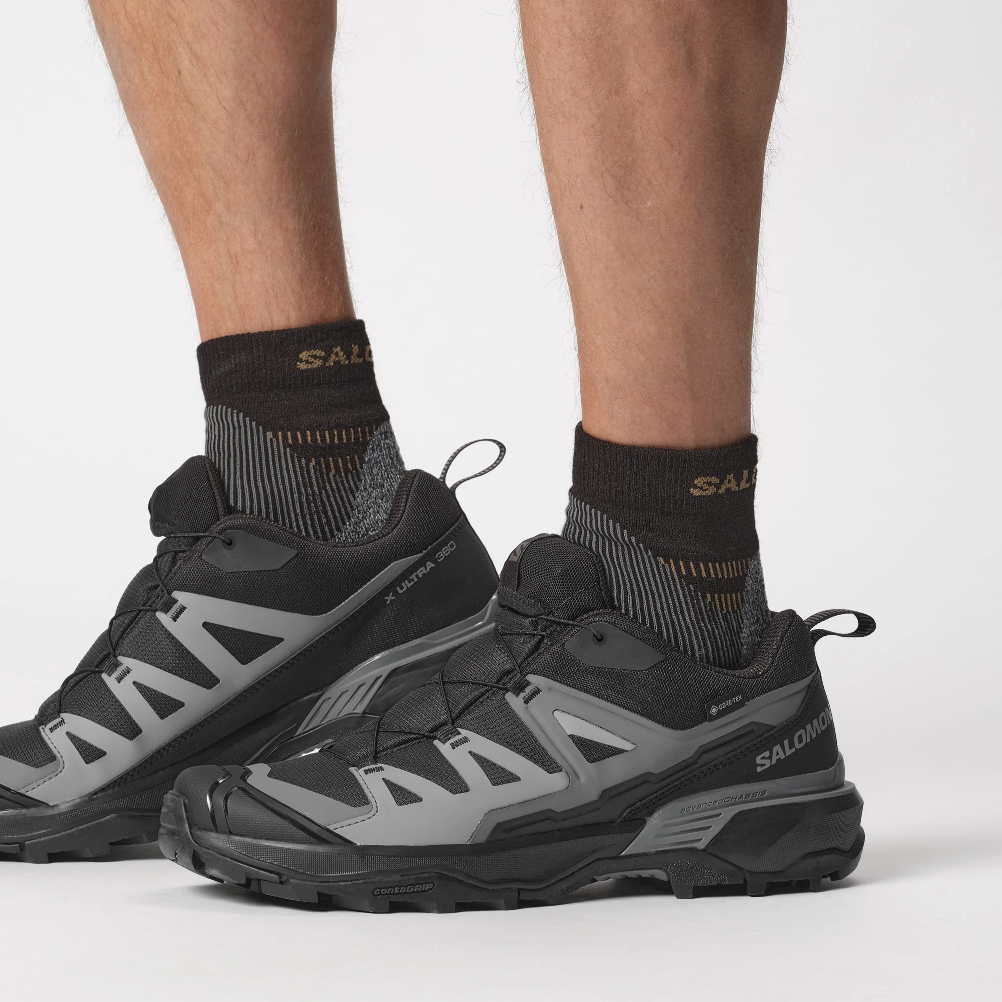 Salomon Men's X Ultra 360 Gore-Tex Trail Shoes (Black/Magnet) - Image 8