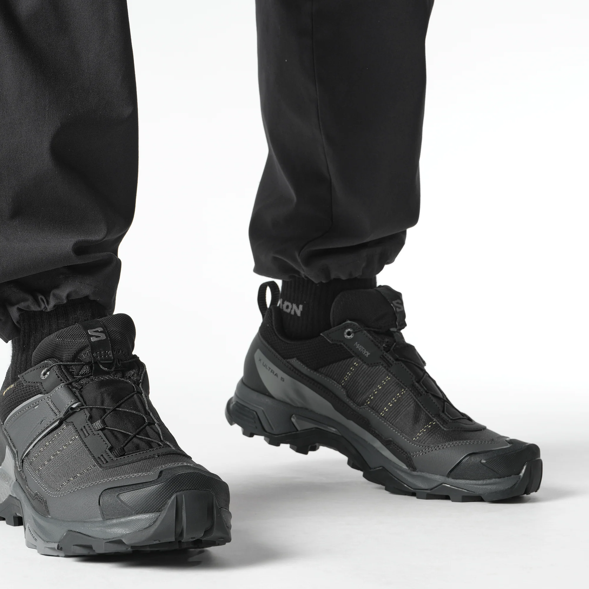 Salomon Men's X Ultra 5 Gore-Tex Wide Fit Trail Shoes (Black/Asphalt/Castlerock) - Image 7