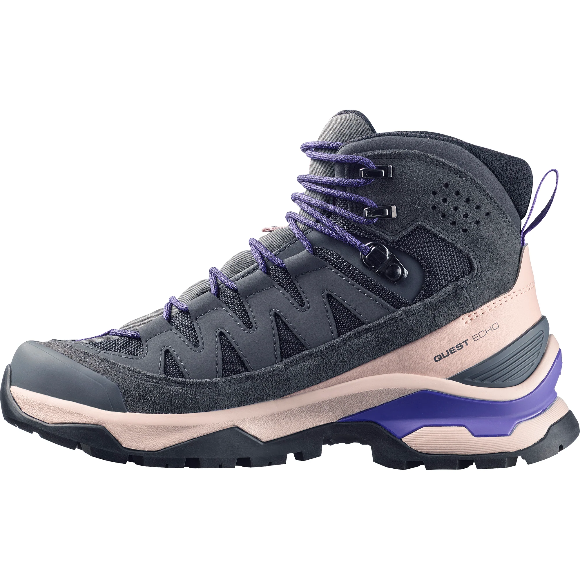 Salomon Women's Quest Echo Gore-Tex Hillwalking Boots (Asphalt/Shadow Gray/Deep Blue) - Image 2