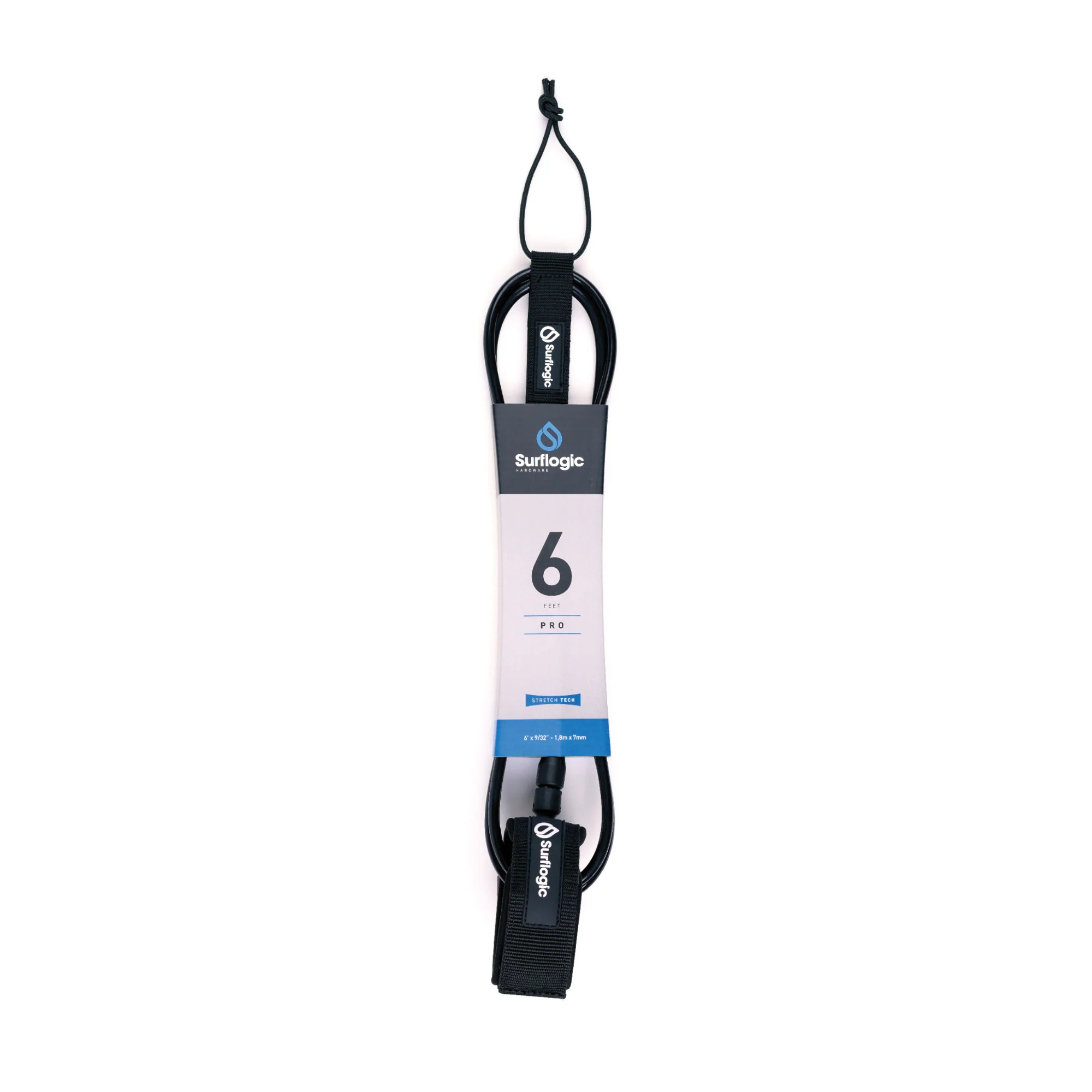 Surflogic 6ft Leash Pro Surf Ankle Leash (Black) - Image 2