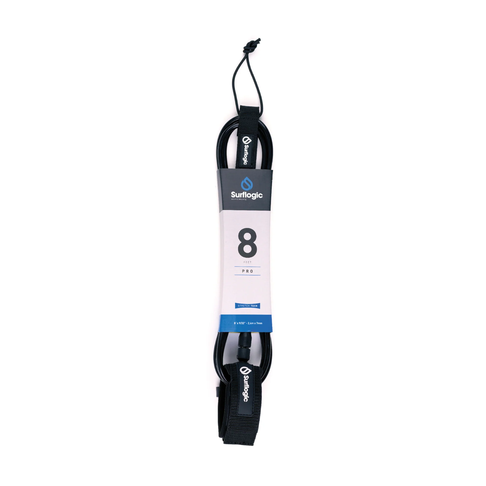 Surflogic 8ft Leash Pro Surf Ankle Leash (Black) - Image 2