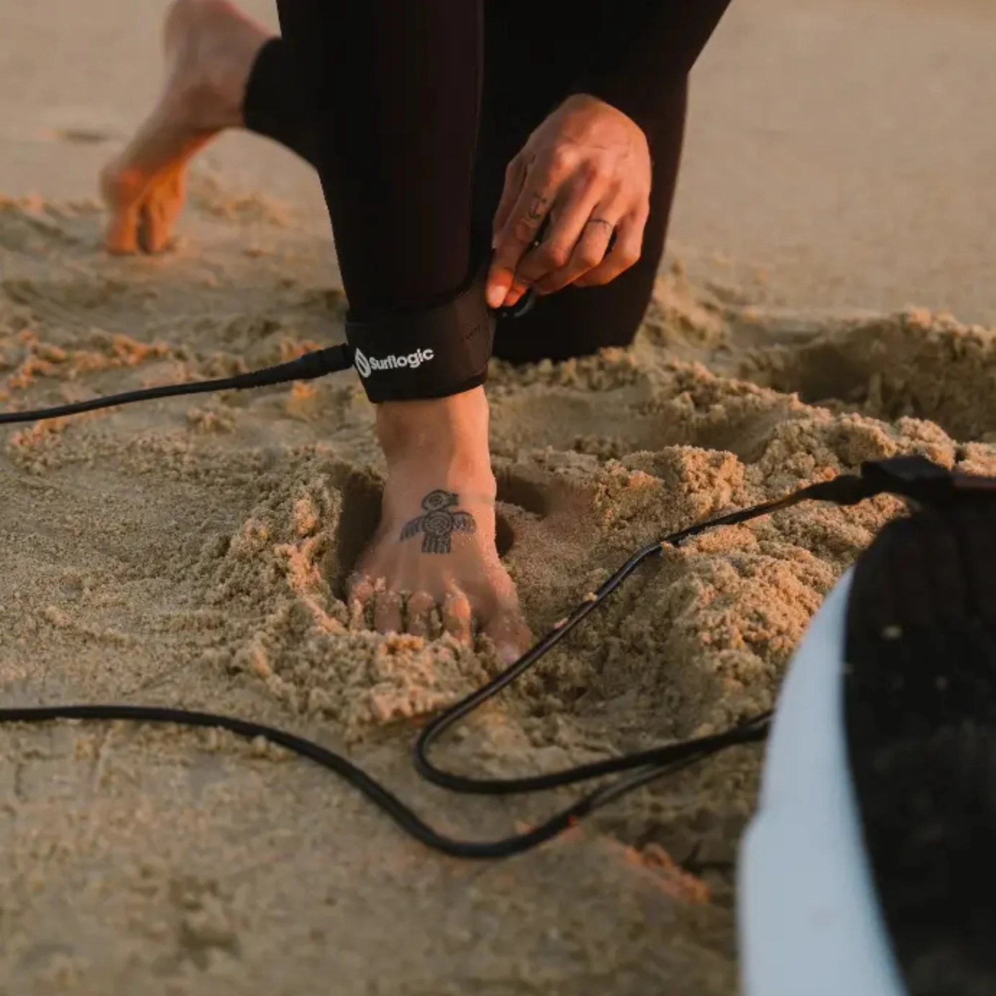 Surflogic 8ft Leash Pro Surf Ankle Leash (Black) - Image 5