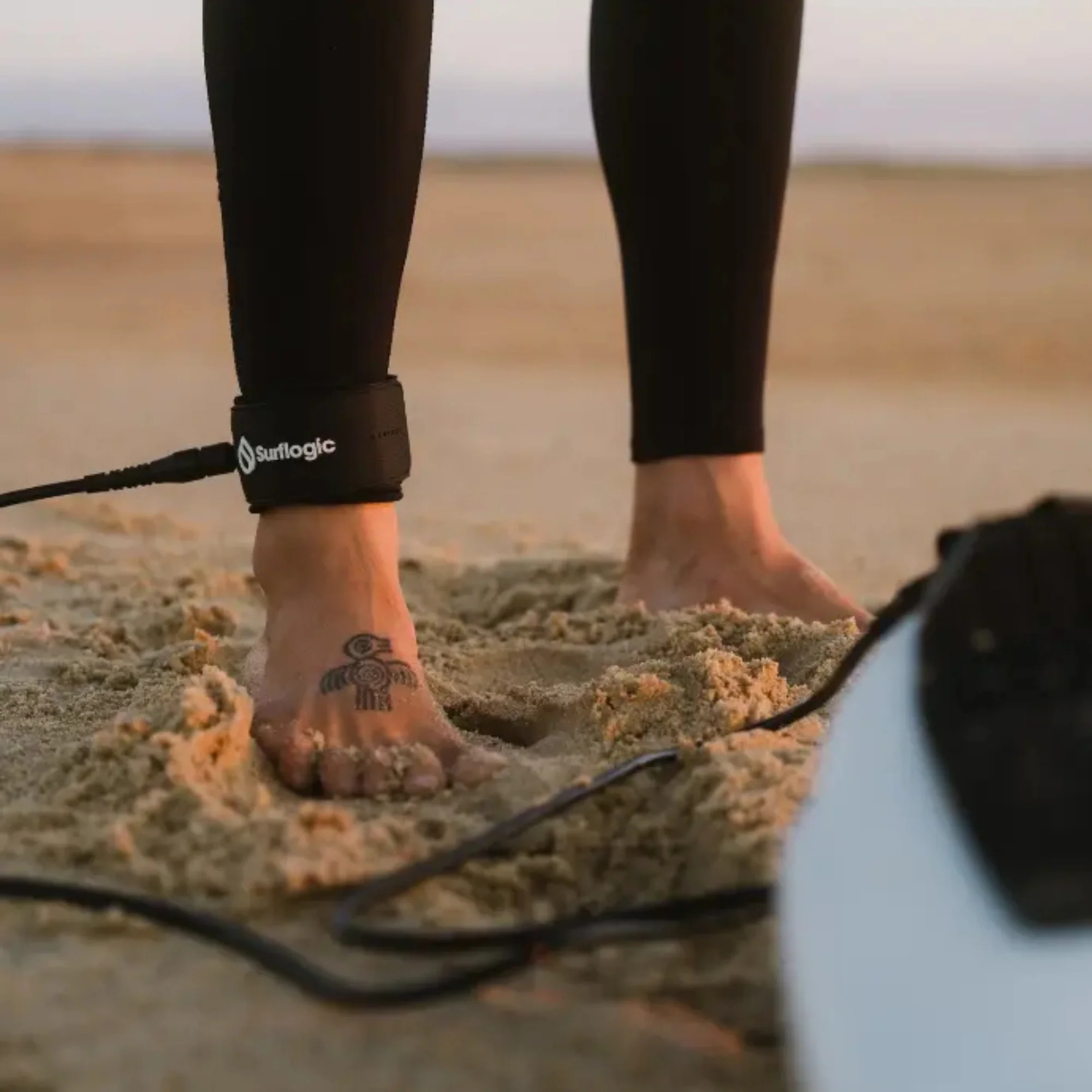 Surflogic 8ft Leash Pro Surf Ankle Leash (Black) - Image 6
