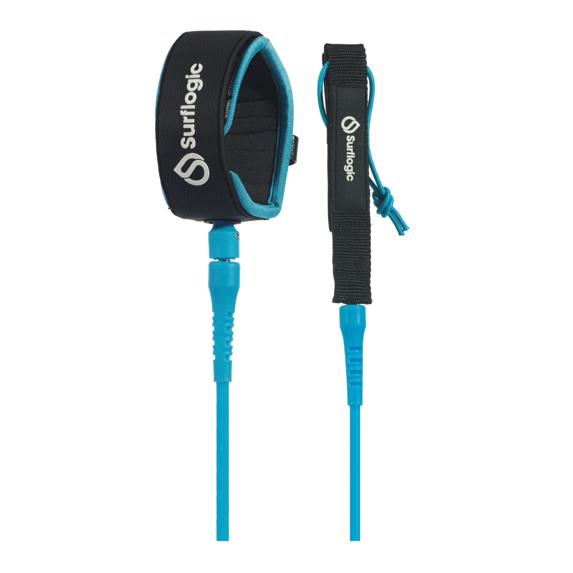 Surflogic 8ft Leash Pro Surf Ankle Leash (Cyan)