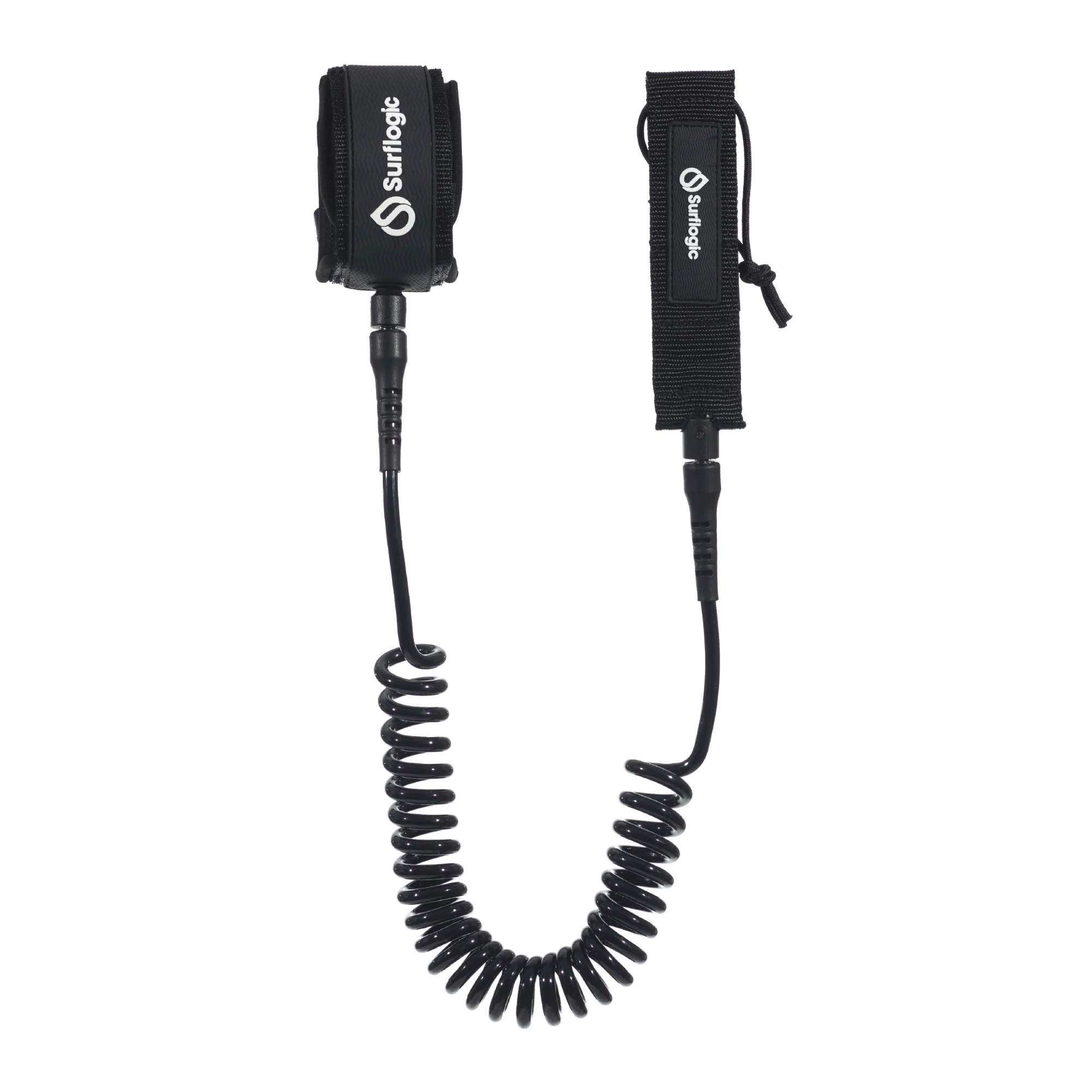 Surflogic 10ft SUP Coil Ankle Leash (Black)