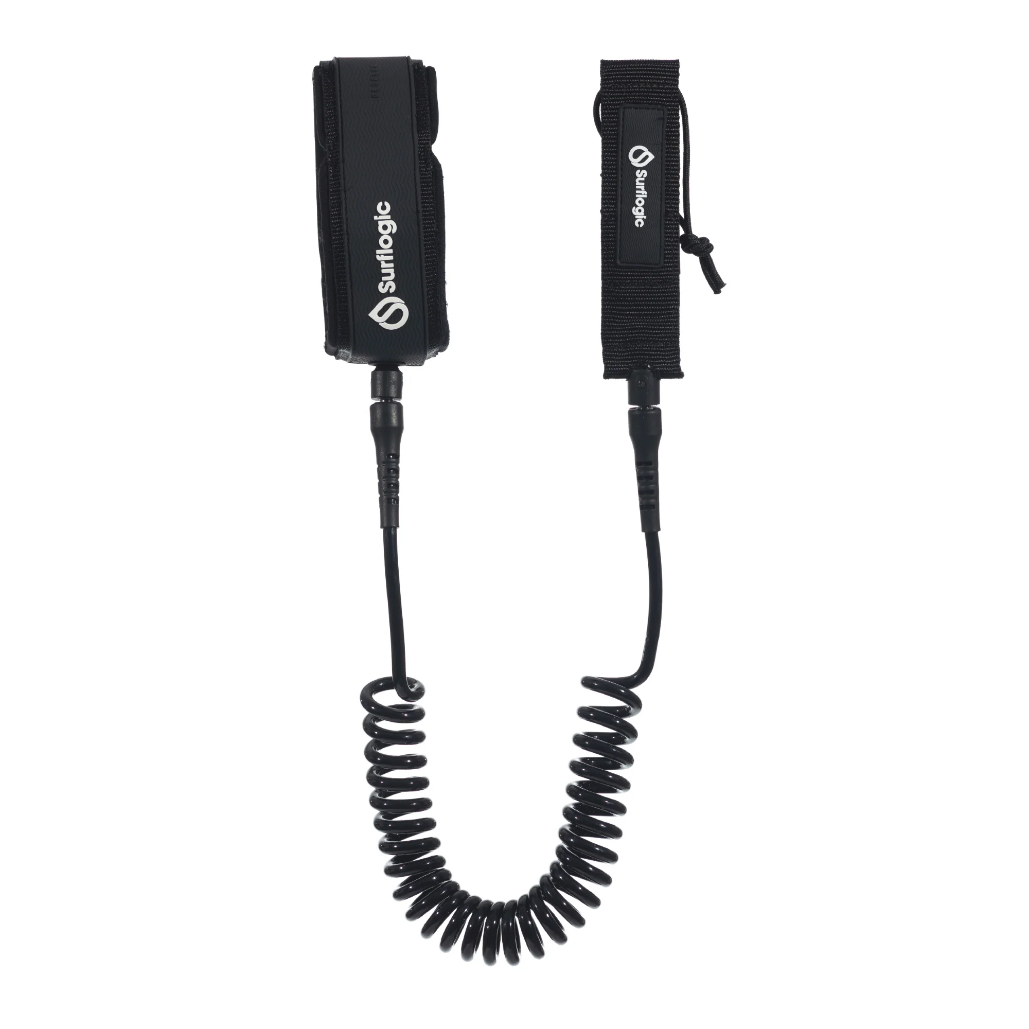 Surflogic 10ft SUP Coil Knee Leash (Black)