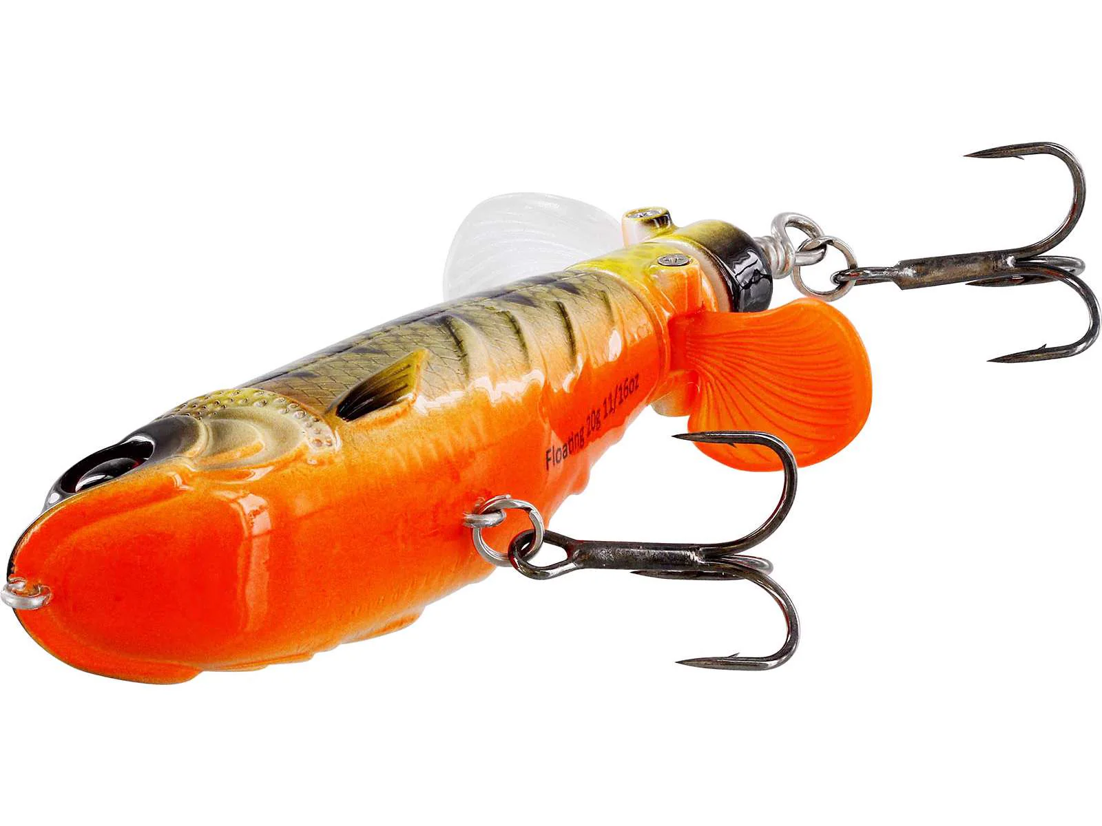 Westin Spot-On Twin Turbo Lead Free Topwater Lure (9cm/Floating/19g)(Bling Perch) - Image 3
