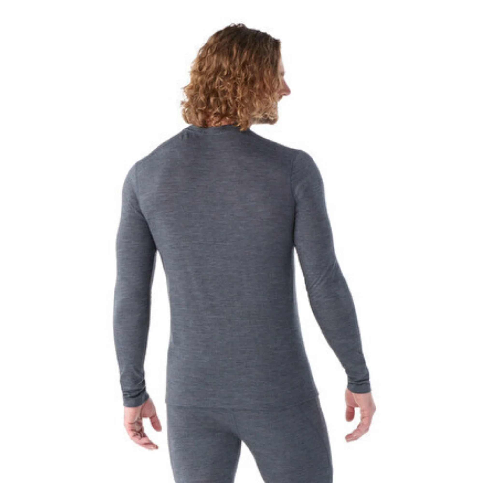 Smartwool Men's Classic All-Season Merino 150 Long Sleeve Base Layer Top (Iron Heather) - Image 2