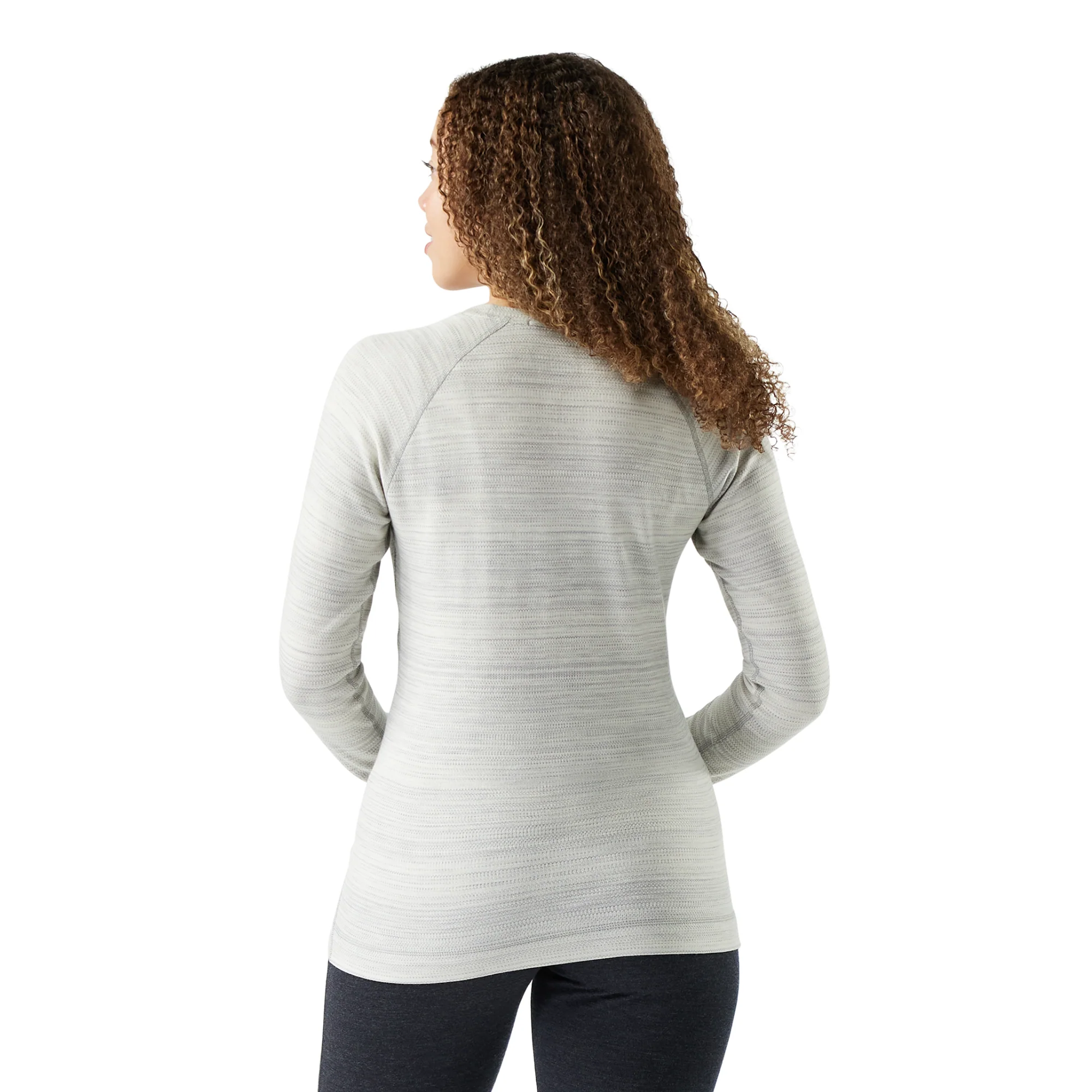 Smartwool Women's Classic Thermal Merino 250 Long Sleeve Crew Neck Base Layer Top (Light Grey Colour Shift) - Image 2