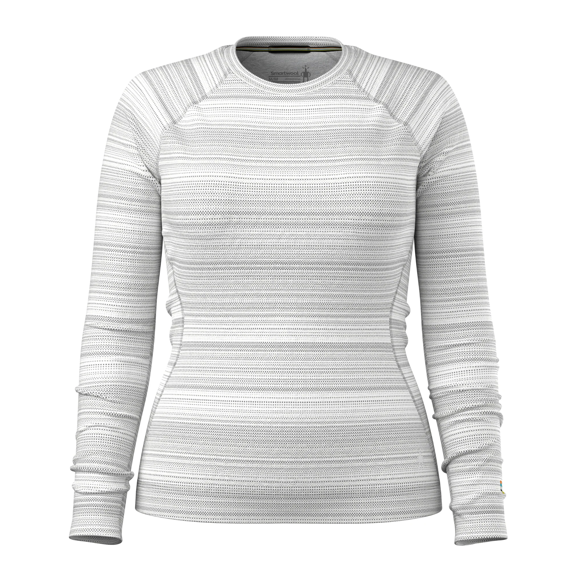Smartwool Women's Classic Thermal Merino 250 Long Sleeve Crew Neck Base Layer Top (Light Grey Colour Shift) - Image 4
