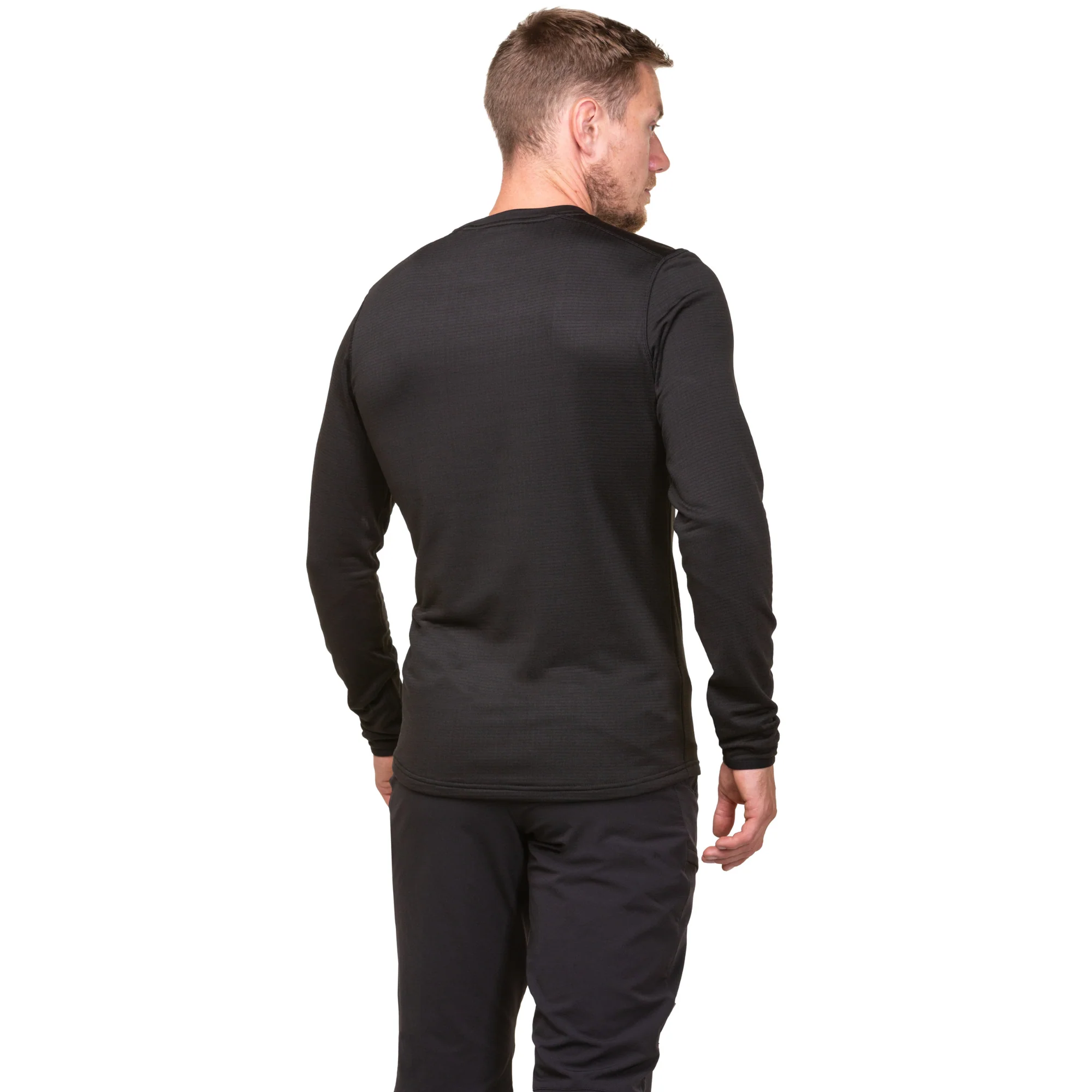 Sprayway Men's Dornie Crew Neck Long Sleeve Base Layer Top (Black) - Image 3