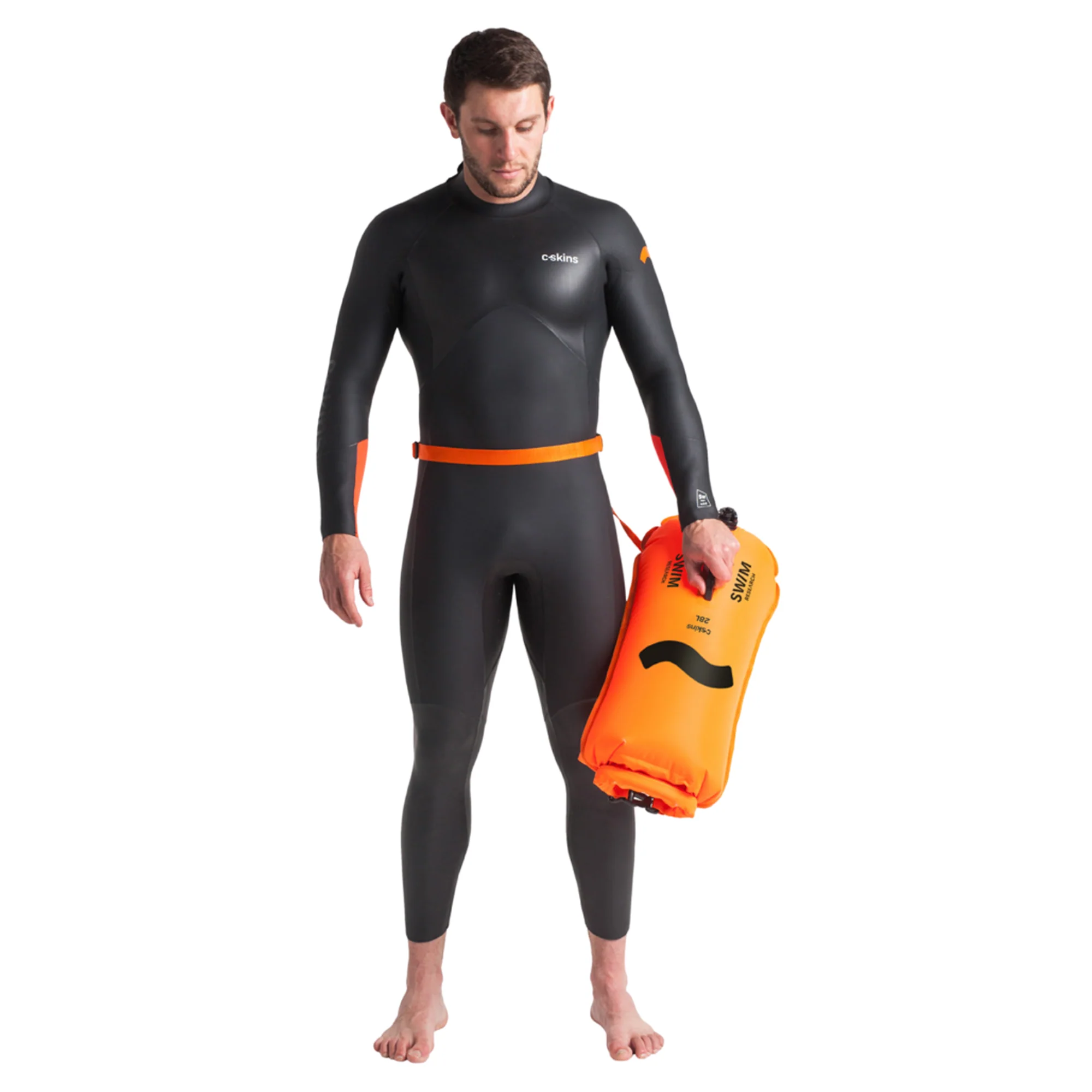 C-Skins Swim Research Buoyancy 28L Dry Bag (Orange) - Image 3