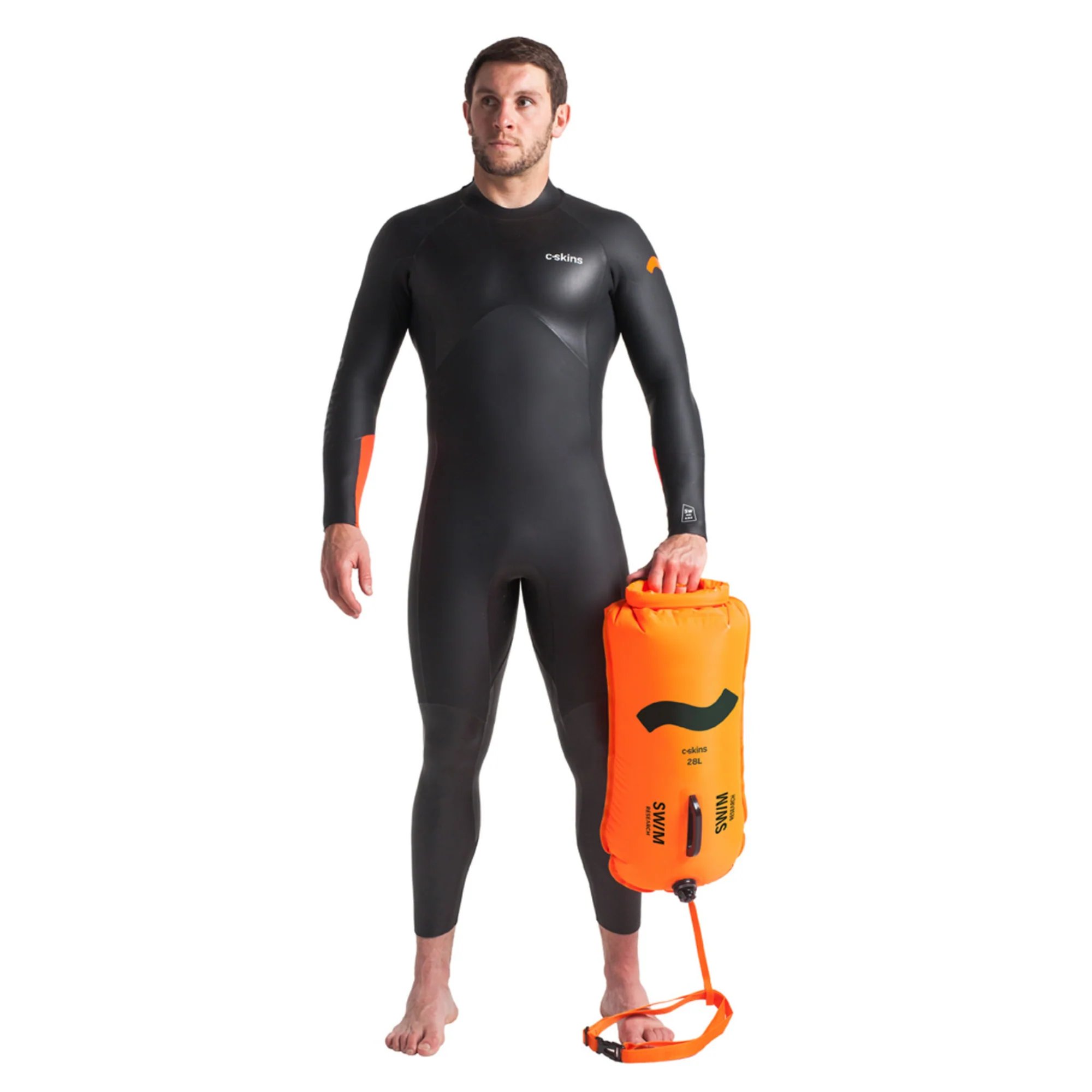 C-Skins Swim Research Buoyancy 28L Dry Bag (Orange) - Image 4