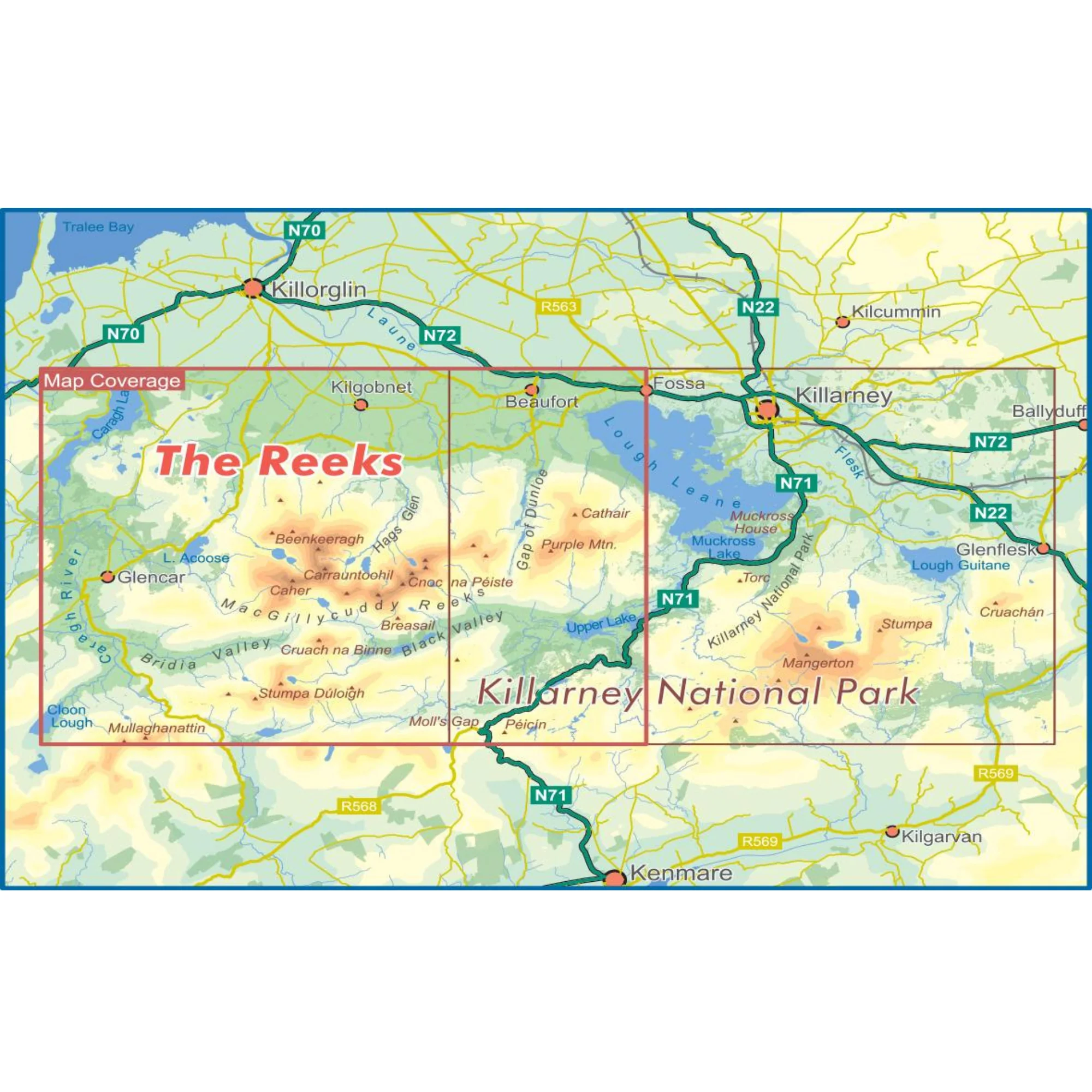 EastWest Mapping The Reeks Laminated Map (1:20,000) - Image 2