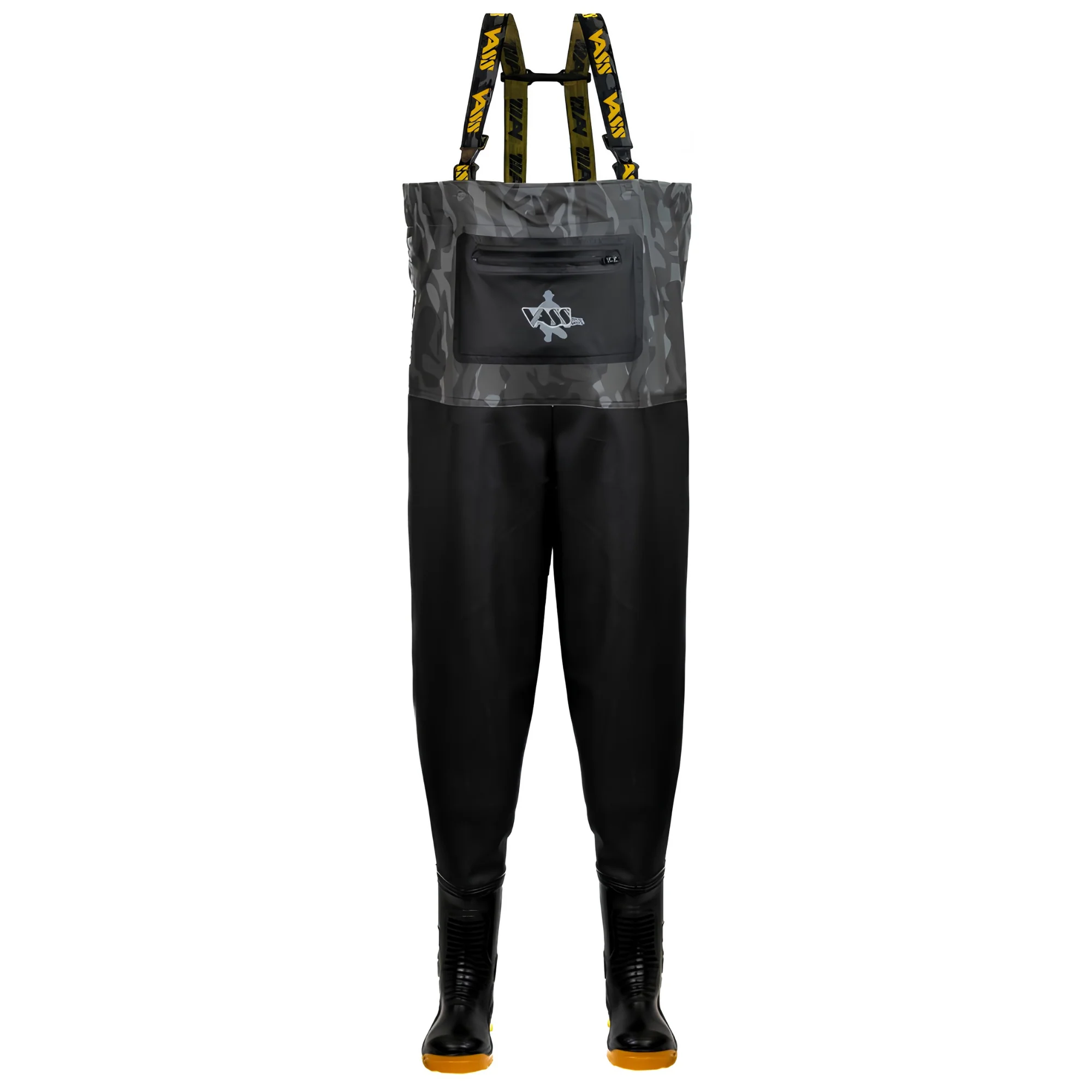 Vass Unisex Hybrid 700 Bootfoot Chest Waders (Dark Grey Camo)