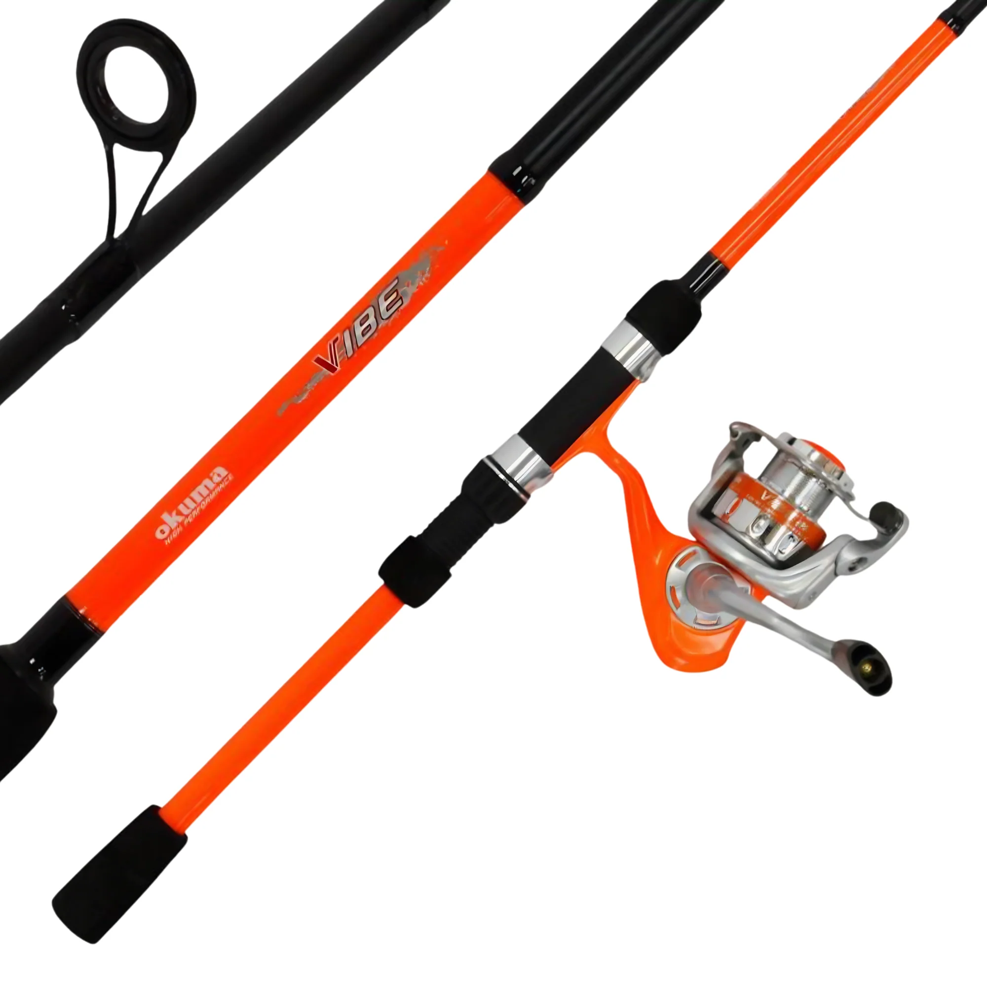 DAM Kids Vibe 6ft/1.8m 2 Section Spinning Rod + Reel + Line Combo (Orange)(5-20g) - Image 2