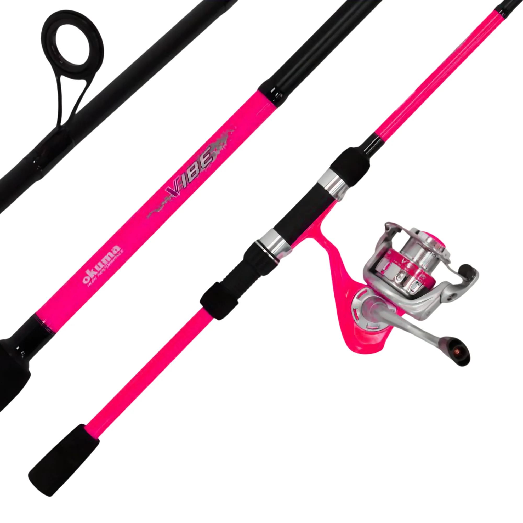 DAM Kids Vibe 6ft/1.8m 2 Section Spinning Rod + Reel + Line Combo (Pink)(5-20g) - Image 2
