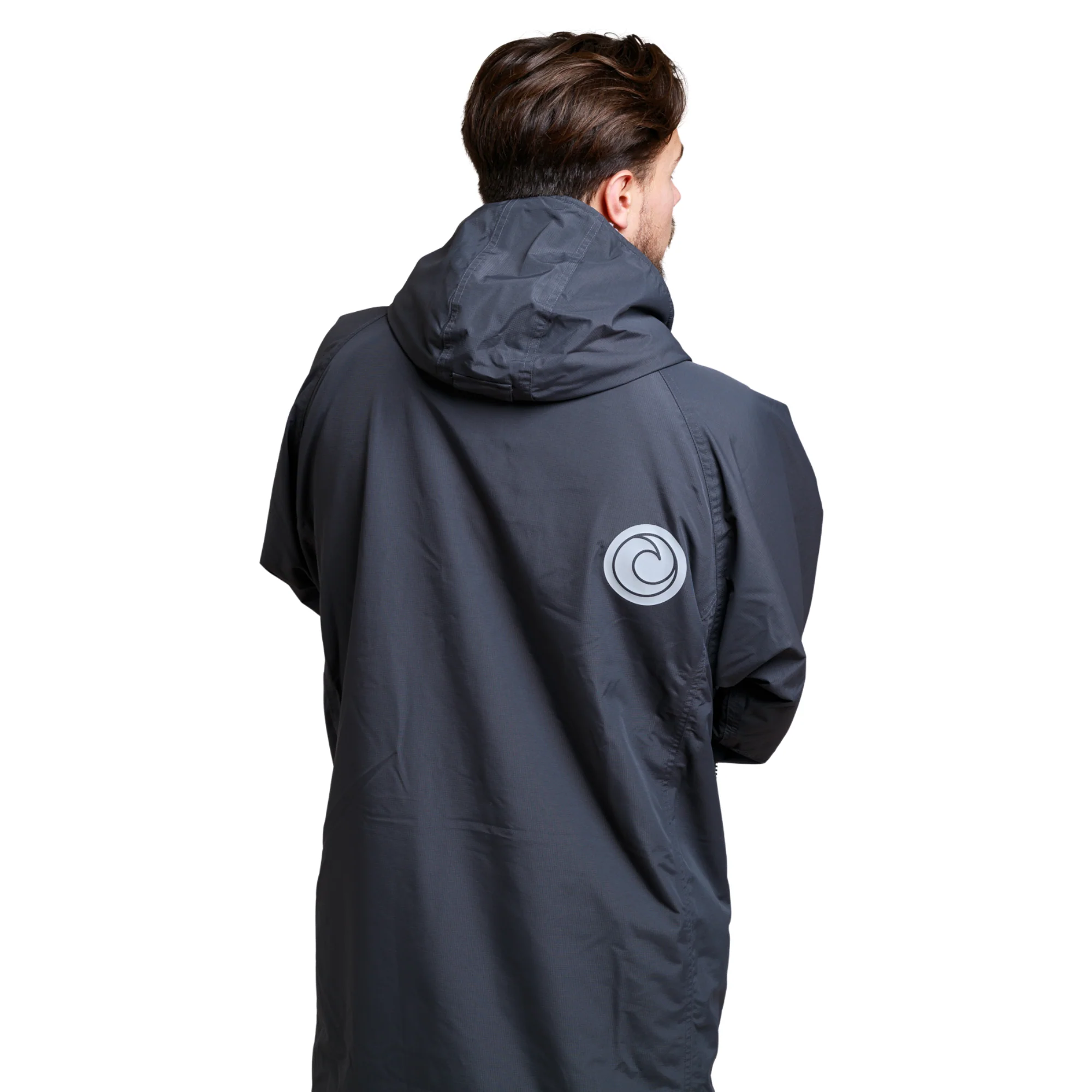 White Water Robes Unisex Hardshell Changing Robe - Adults (Black/Grey Lining) - Image 5
