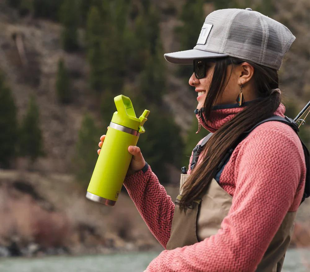 Yeti Rambler 18oz/532ml Insulated Bottle with Colour Straw Cap (Navy) - Image 10