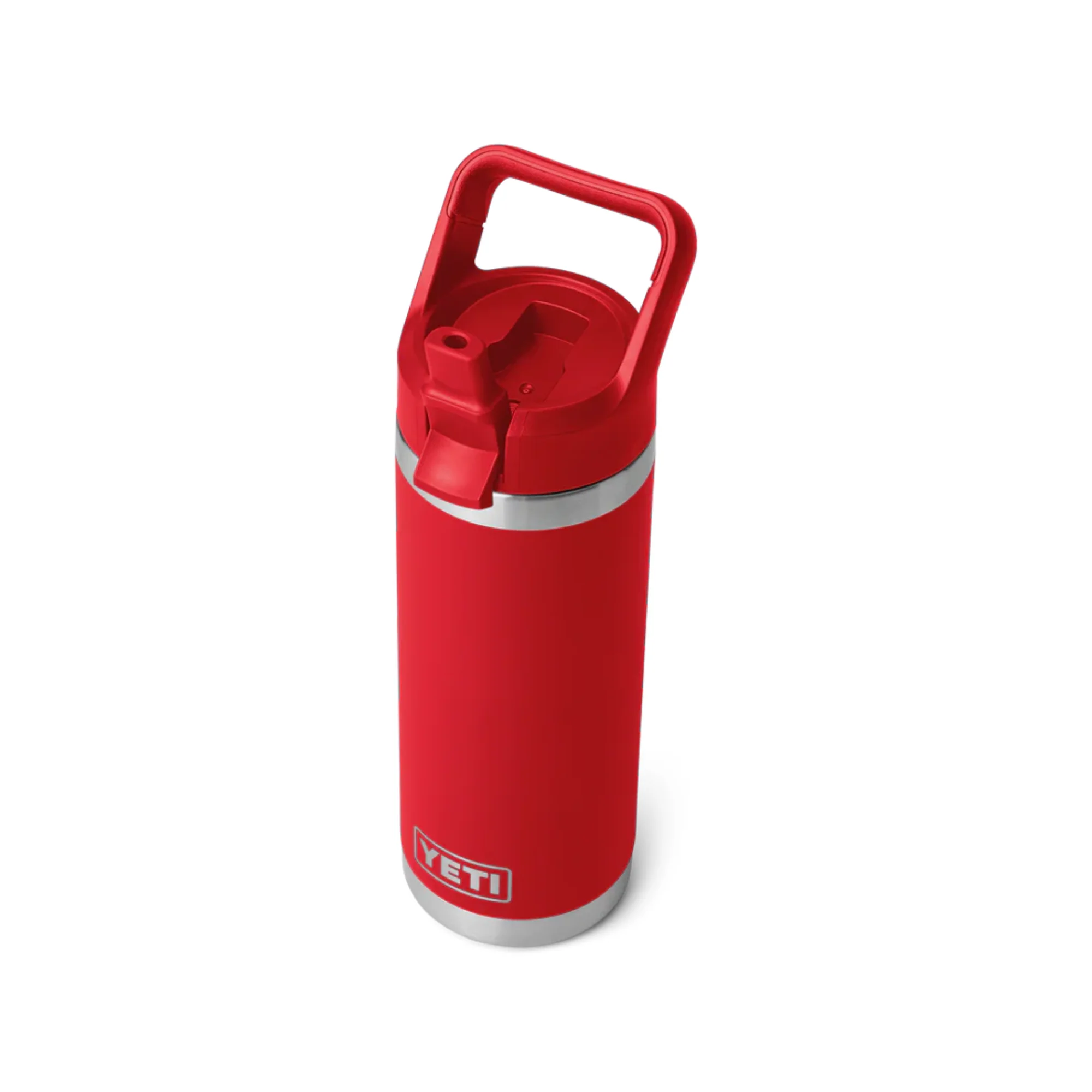 Yeti Rambler 18oz/532ml Insulated Bottle with Colour Straw Cap (Rescue Red) - Image 5