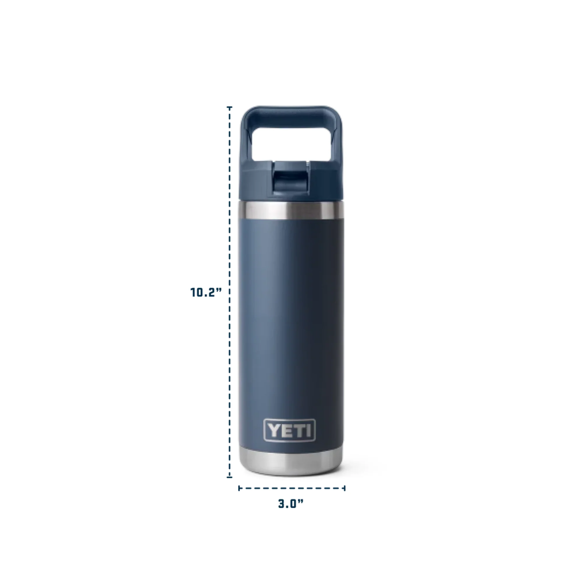 Yeti Rambler 18oz/532ml Insulated Bottle with Colour Straw Cap (Rescue Red) - Image 6