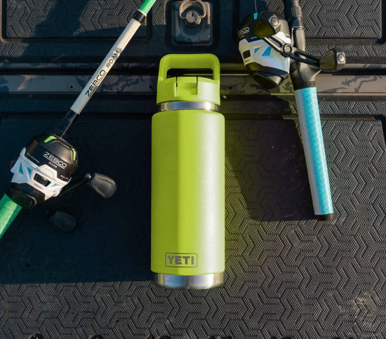 Yeti Rambler 26oz/769ml Insulated Bottle with Colour Straw Cap (Tropical Pink) - Image 7