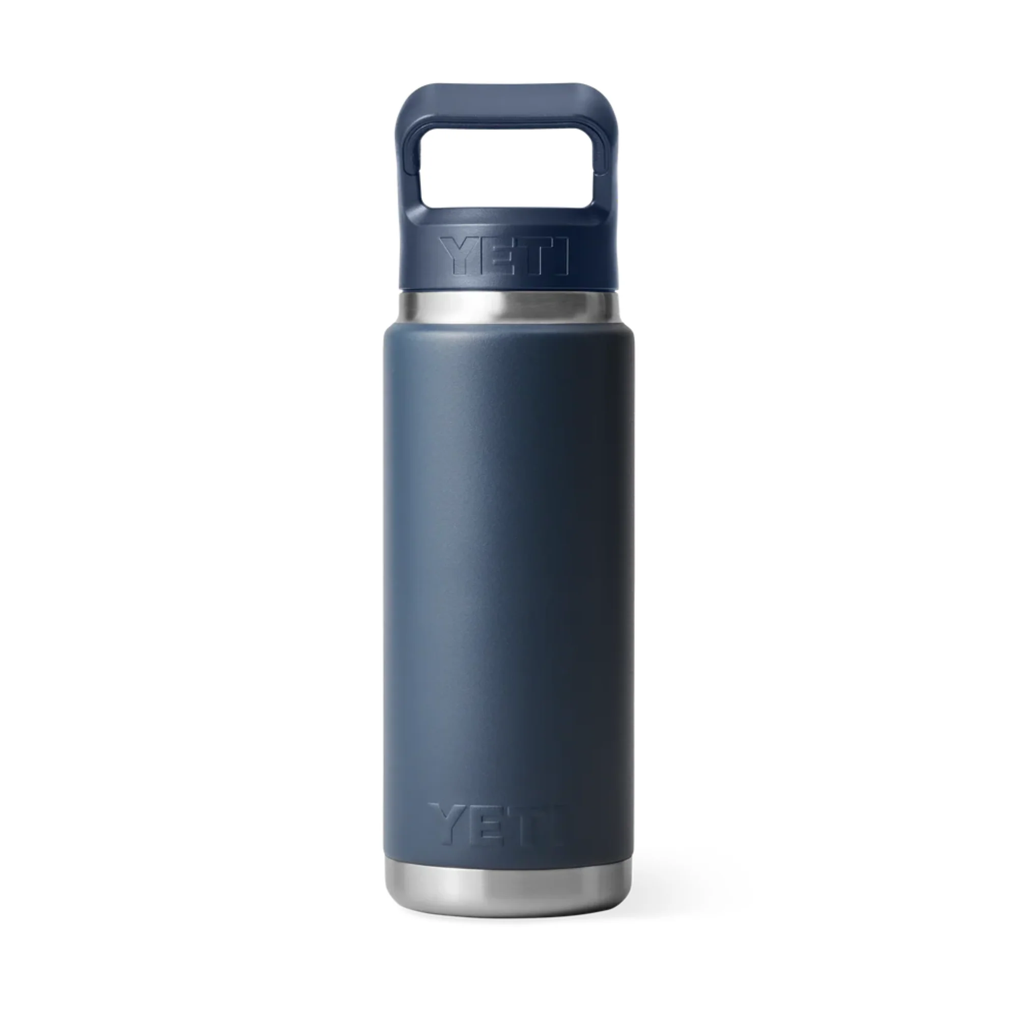 Yeti Rambler 26oz/769ml Insulated Bottle with Colour Straw Cap (Navy) - Image 2