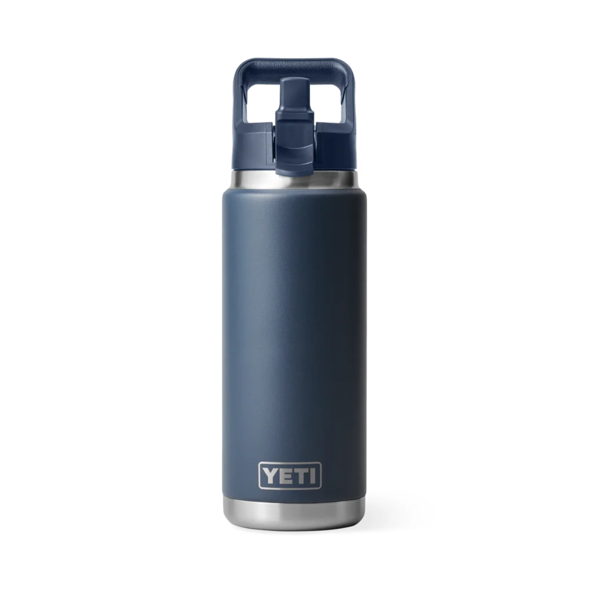 Yeti Rambler 26oz/769ml Insulated Bottle with Colour Straw Cap (Navy) - Image 3