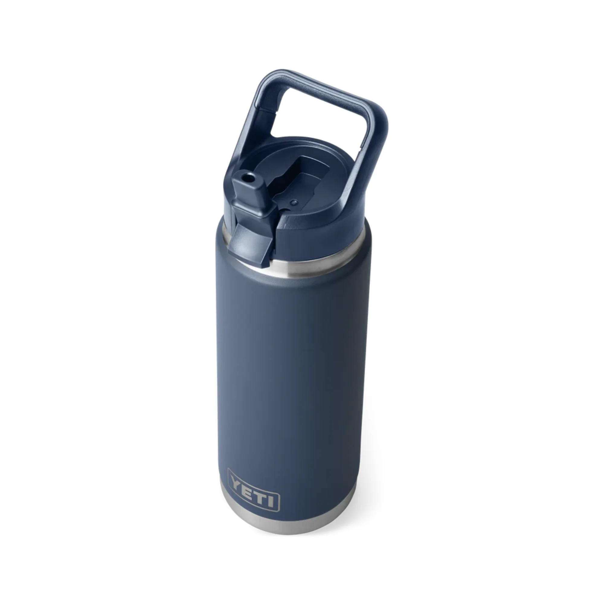 Yeti Rambler 26oz/769ml Insulated Bottle with Colour Straw Cap (Navy) - Image 4