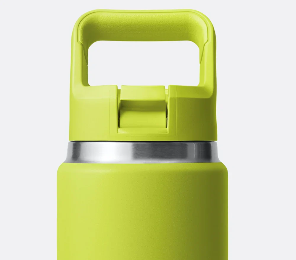 Yeti Rambler 26oz/769ml Insulated Bottle with Colour Straw Cap (Rescue Red) - Image 6