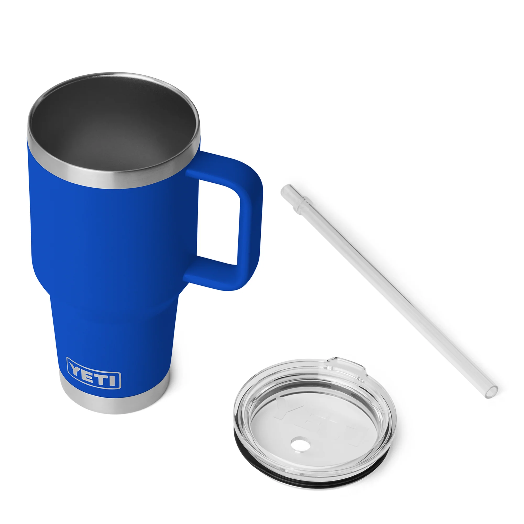 Yeti Rambler 35oz/1L Mug with Straw Lid (Royal Blue) - Image 4