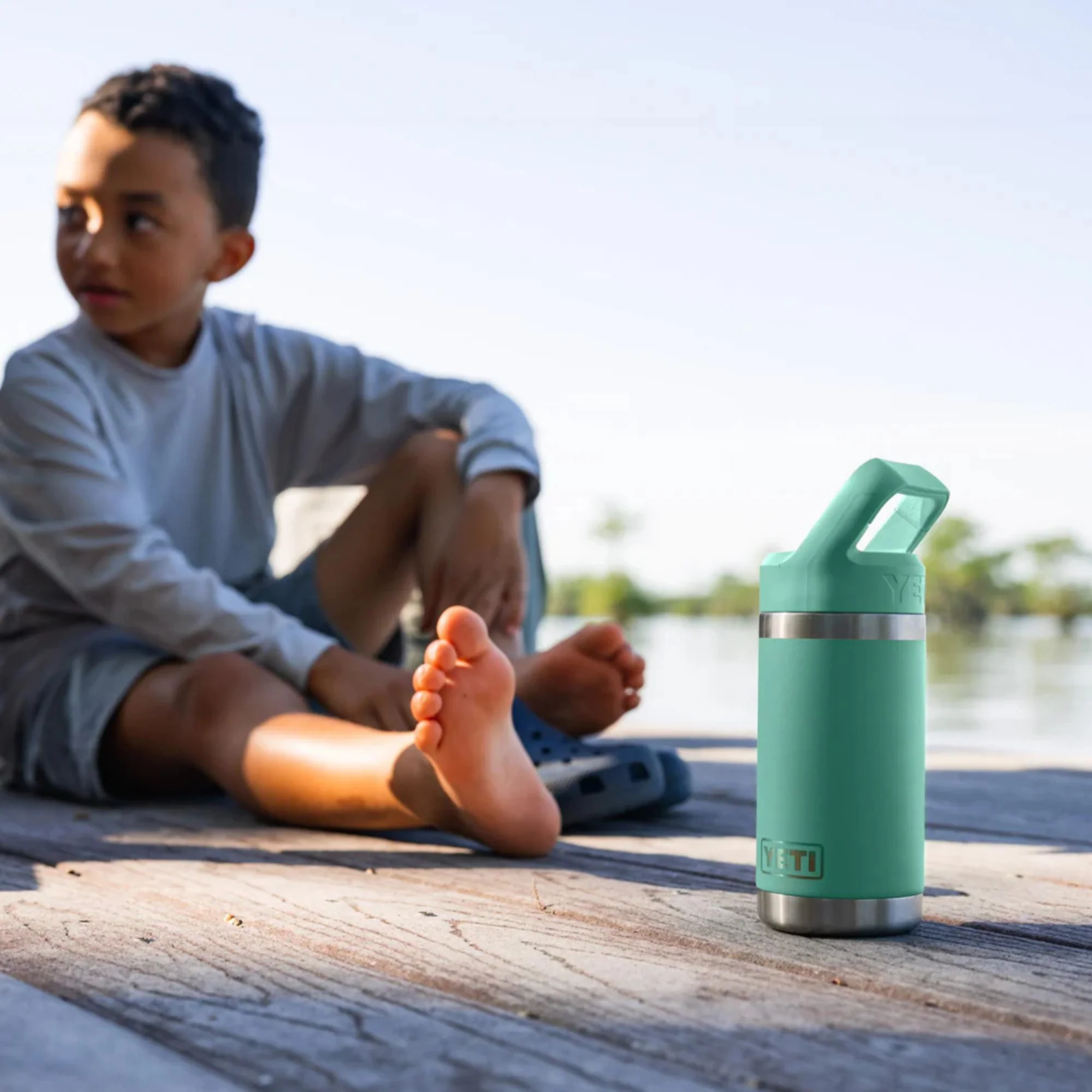 Yeti Rambler 12oz/355ml Junior Bottle with Colour Straw Cap (Tropical Pink) - Image 7
