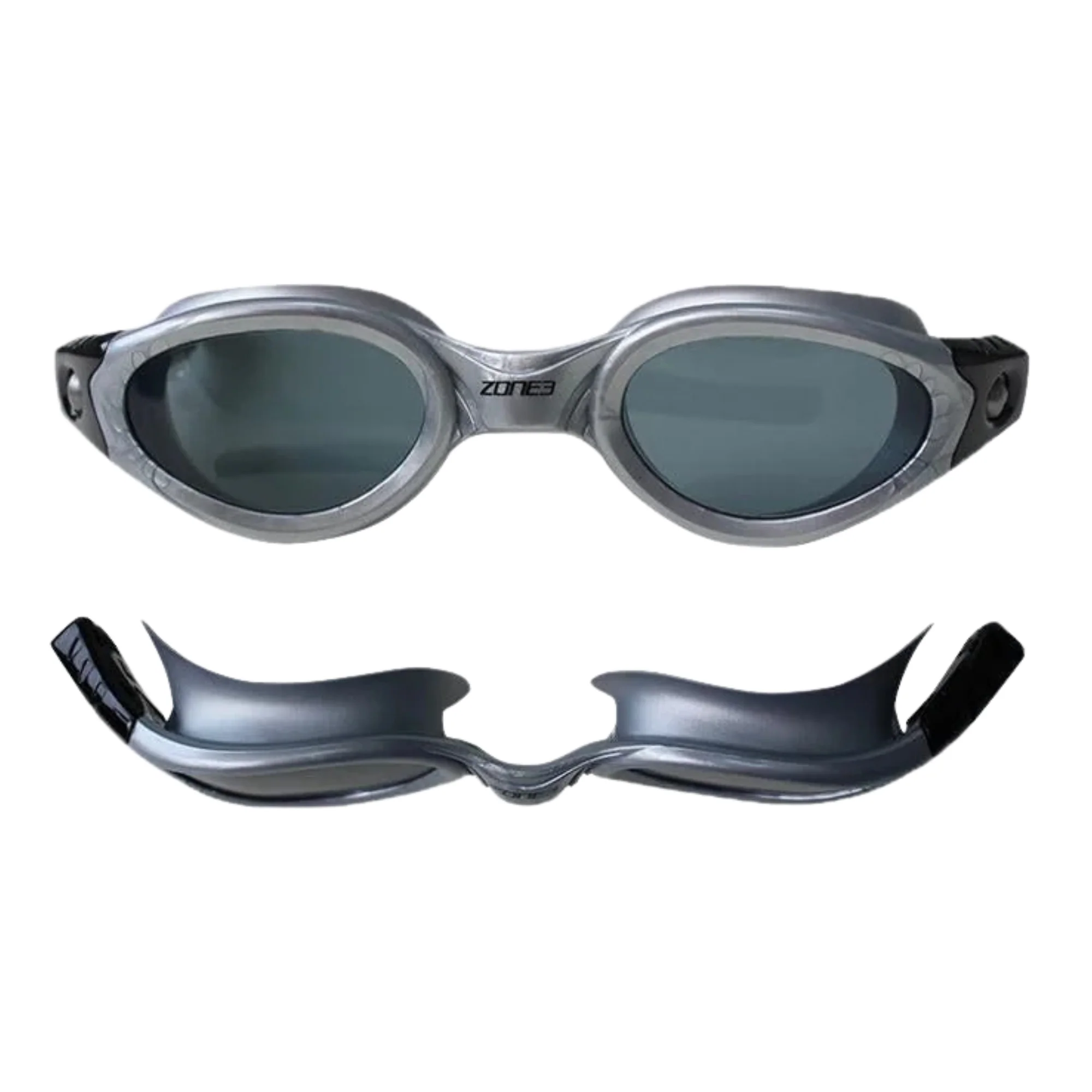 Zone 3 Apollo Smoke Tinted Lens Swim Goggles (Silver/Grey) - Image 2