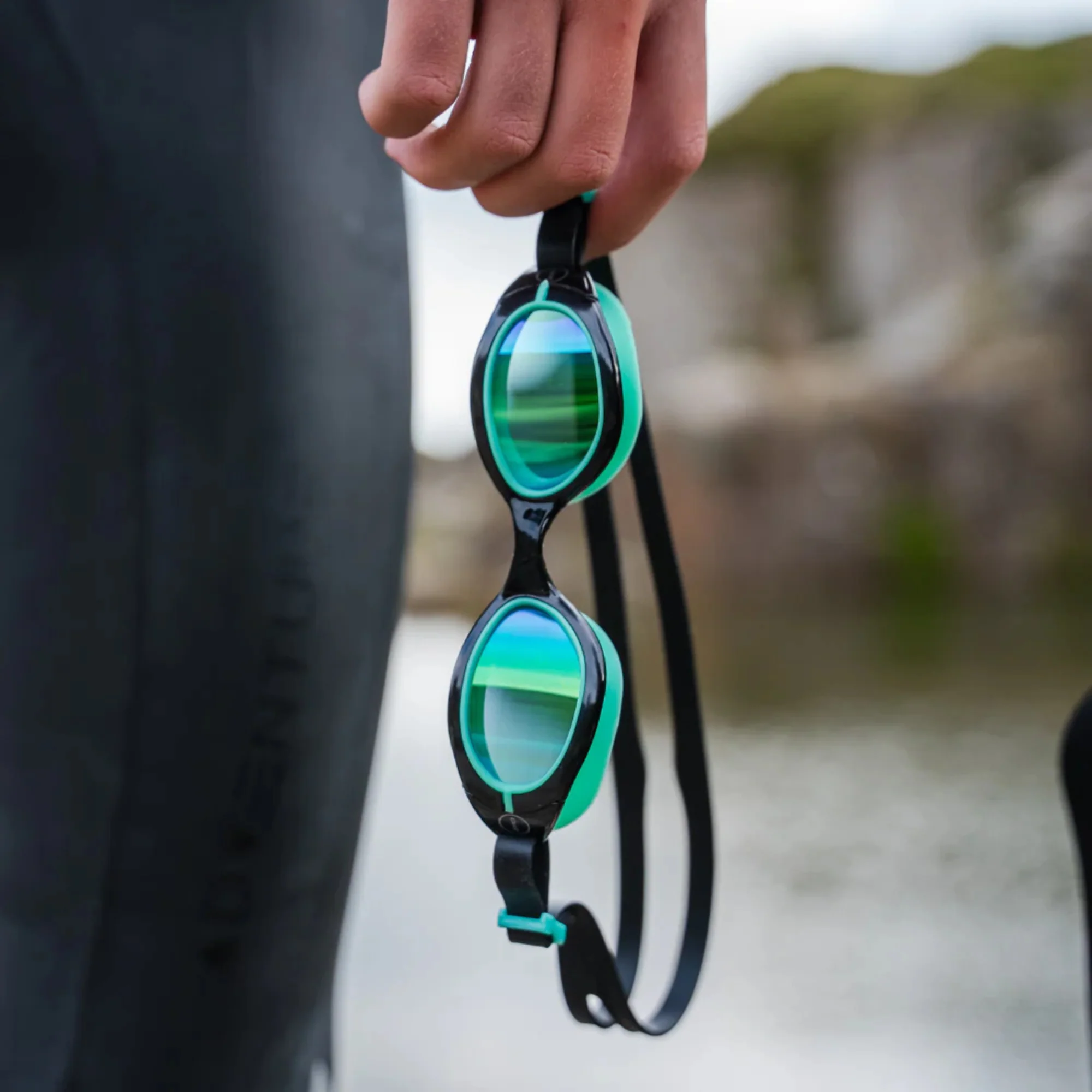Zone 3 Kids Aquahero Mirror Swim Goggles (Green/Black) - Image 2
