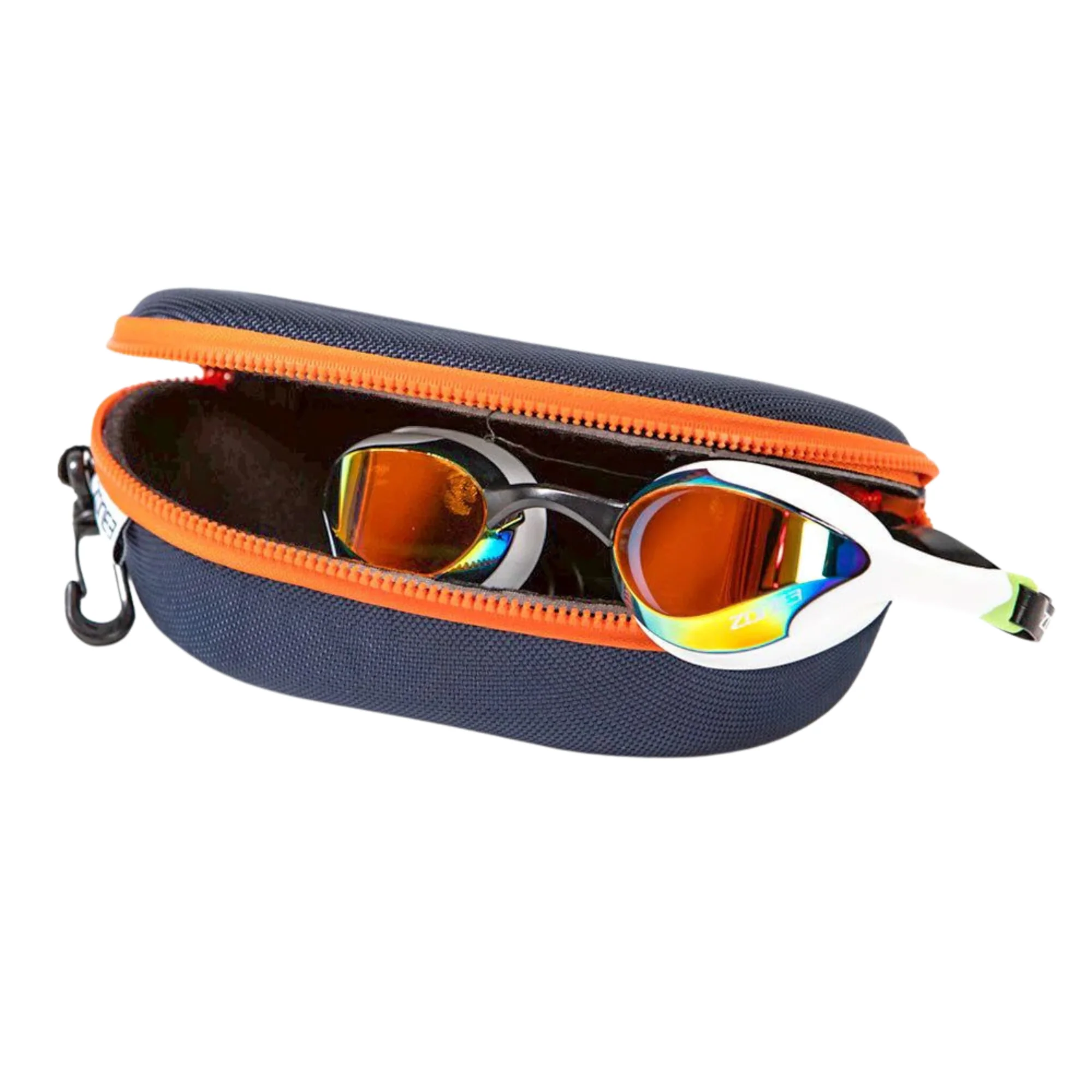 Zone 3 Protective Swim Goggles Hard Case (Navy/Orange) - Image 2