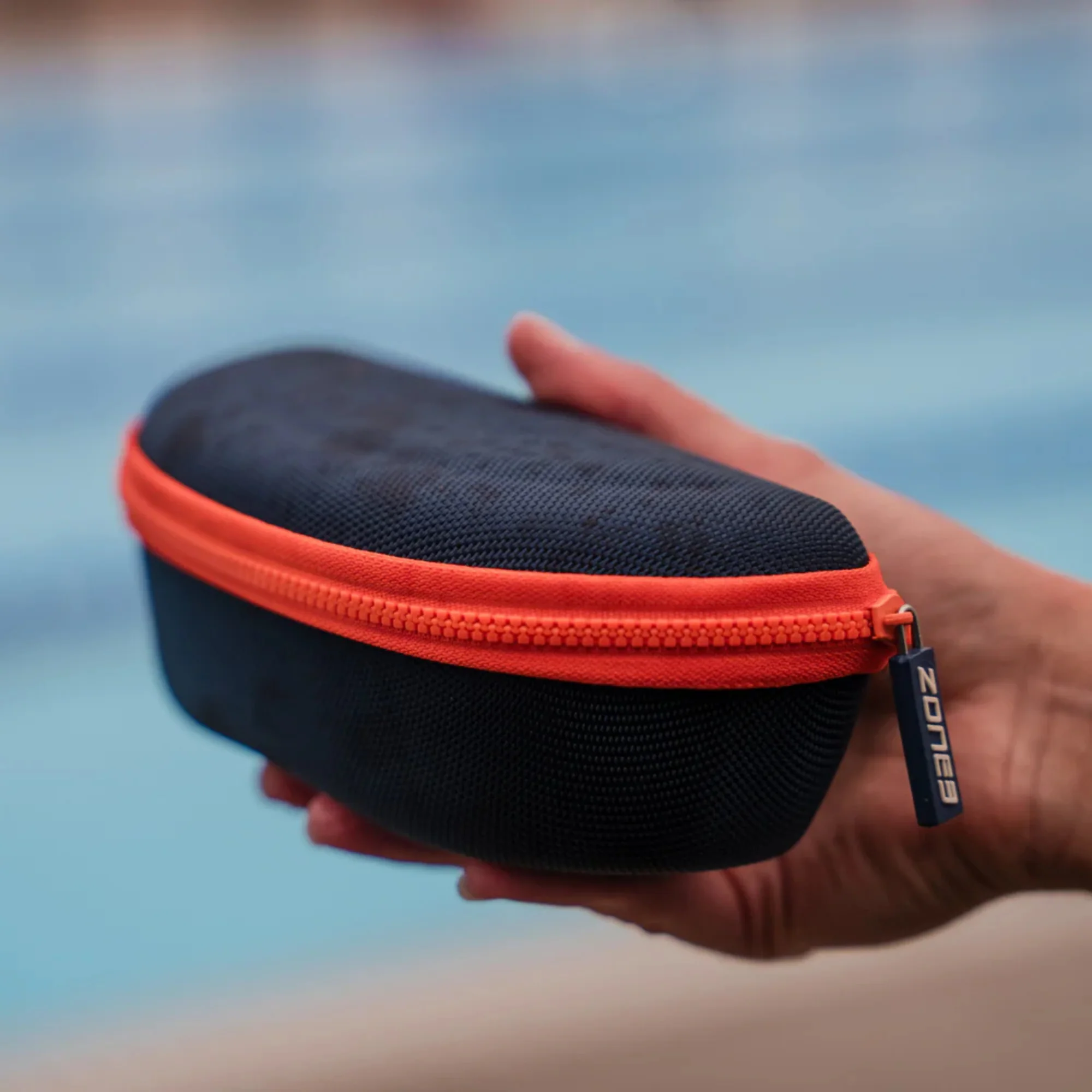 Zone 3 Protective Swim Goggles Hard Case (Navy/Orange) - Image 4